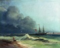 mer avant la tempête 1856 Romantique Ivan Aivazovsky russe